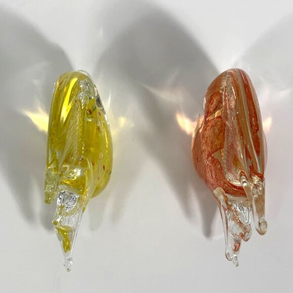 Glass Angel Fish Figurines Paperweights Home Office Decor Collectibles - Picture 6 of 11